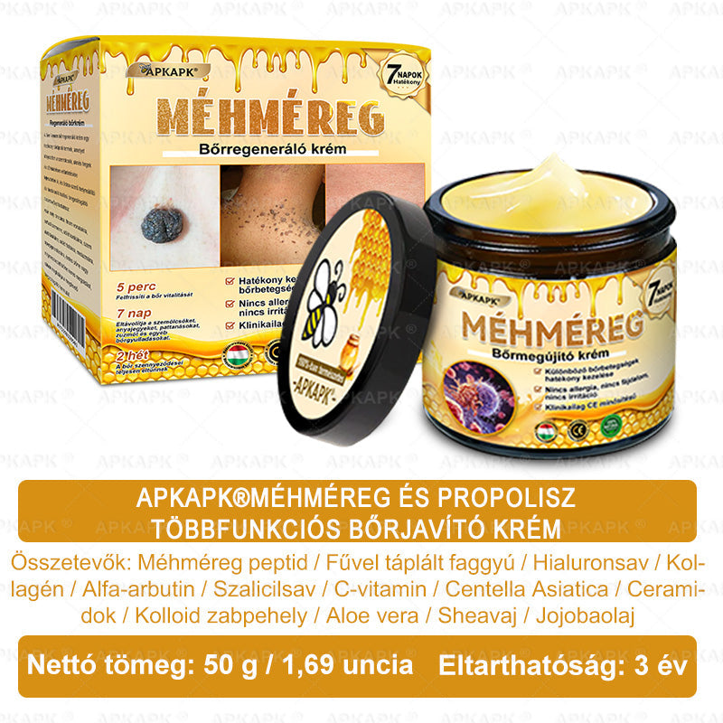 ✨✨ 𝐀𝐏𝐊𝐀𝐏𝐊® Természetes Méhméreges Arckrém – gondosan összeállított formula a bőr táplálására, hidratálására és regeneráló ápolására ✨