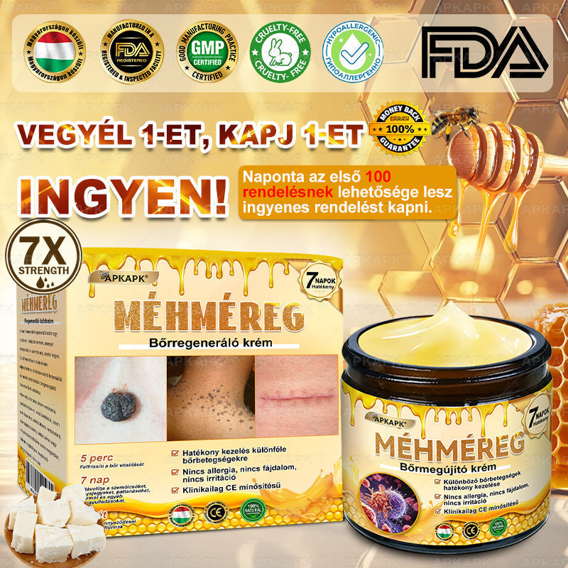 ✨✨ 𝐀𝐏𝐊𝐀𝐏𝐊® Természetes Méhméreges Arckrém – gondosan összeállított formula a bőr táplálására, hidratálására és regeneráló ápolására ✨