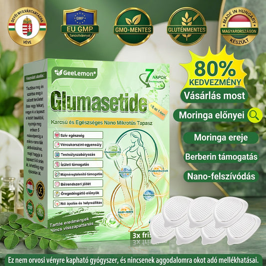 ❤️🎁 𝐆𝐞𝑒𝐿𝑒𝐦𝐨𝐧® Glumasetide 8 az 1-ben Karcsú és Egészséges Nano Mikrotűs Tapasz (Napi 1 alkalom — látható változás akár 7 nap alatt) ✅ Elhízásra, bőrfeszesítésre, cukorbetegségre, alvási apnoéra, ízületekre stb 1.