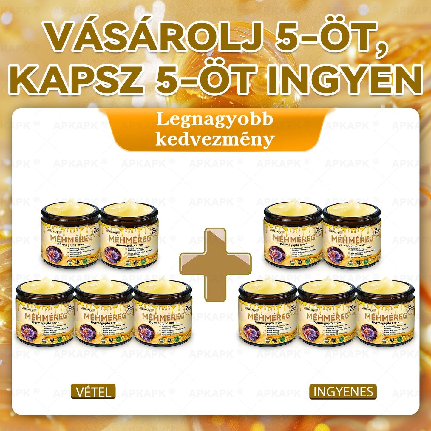 ✨✨ 𝐀𝐏𝐊𝐀𝐏𝐊® Természetes Méhméreges Arckrém – gondosan összeállított formula a bőr táplálására, hidratálására és regeneráló ápolására ✨