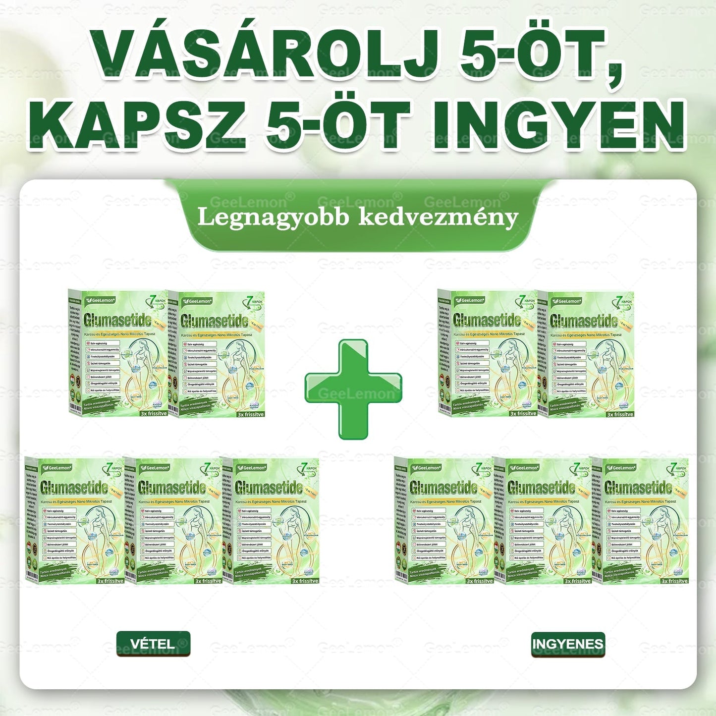 Ajánlott a Semmelweis Kórház által · 👩‍⚕️BENU hivatalos üzlet| 🎁 𝐆𝐞𝑒𝐿𝑒𝐦𝐨𝐧® Glumasetide 8 az 1-ben Karcsú és Egészséges Nano Mikrotűs Tapasz🇭🇺